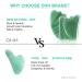 Gua Sha Massage Tools Set - Aventurine Natural Stone Guasha Board for Face and Body - Facial Massager for SPA and Trigger Point Treatment - Pack of 3 Green - Buy Online on GoSupps.com