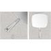 Snowflakes Large Hand Mirror with Handle - Silver Handheld Hairdresser Mirror - Buy Online on GoSupps.com