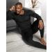 TSLA Men's Microfiber Soft Fleece Lined Thermal Underwear Set - Black X-Large - Buy Online on GoSupps.com