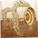 Alipis European Style Fruit Plate Food Tray Decor Cake Stand Golden Tea Table Fruit Plates Desk Child Glass - Buy Online on GoSupps.com