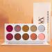 Portshade Palette: 10 High-Pigmented Eyeshadows in Red Rose Gold Silver & Brown - Glitter & Matte Makeup for Long-Lasting Looks | International Shipping Available - Buy Online on GoSupps.com