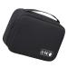 Digital Gadgets Storage Bag Separate Storage Adjustable Portable Data Cable Storage Bag for Home (Black) (Black)