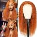 24 Inch Ginger Orange Water Wave Human Hair Lace Front Wig | 10A Brazilian Virgin Hair | Pre plucked with Baby Hair | 150% Density | Remy Hair Wig for Women - Buy Online on GoSupps.com
