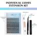 Oreola Individual Eyelashes Manga - 144 Cluster Set with Bond Seal Remover & Tweezers | DIY D Curl 8-16mm Extensions - International Shipping - Buy Online on GoSupps.com