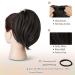 Buy BARSDAR HAARDIAD Hair Extensions | Short Ponytail Roll Straight Synthetic Hair Scrunchy for Women Dark Brown 20cm - Buy Online on GoSupps.com