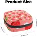 Strawberry Flower Pattern Sanitary Napkin Storage Bag - Menstrual Pouch for Women and Teen Girls - Portable Period Kit Organizer - Buy Online on GoSupps.com
