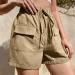 Shop Haiorziyou Ladies' Sport Shorts - Elastic Waistband Running & Jogging Pants Monochrome Wide Leg XL Khaki - Buy Online on GoSupps.com