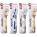 Zumaha compactly unique toothbrush for men and women hand toothbrush with medium-sized bristles and flexible sides 4-pack travel toothbrushes ergonomic
