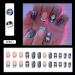 24Pcs Halloween Press On Nails - Medium Square Spider Web Design Acrylic Nightmare Before Christmas Stick-On Fake Nails for Women - Scary Holiday French Tip Artificial Nails - Buy Online on GoSupps.com