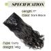 S-noilite 17 Full-Head Clip-In Ombre Hair Extensions - Dark Black Dip Dye 8pcs Long Hair (43cm) - Buy Online on GoSupps.com
