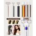3 Barrel Hair Waver - CkeyiN 22mm Ceramic Tourmaline Beach Wave Styling Tool with 16 Temp Settings & LCD Display - Silver & White - Buy Online on GoSupps.com