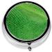 Green Snakeskin Mini Round Pill Box | 3 Compartment Portable Pill Organizer for Travel Home & Office - Buy Online on GoSupps.com