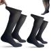 2Pairs Non-Binding Diabetic Socks Bamboo Diabetic Socks Neuropathy Socks Extra Wide Socks for Swollen Feet Diabetic Over the Calf Socks with Wide Stretch and Cushion Sole Large Black