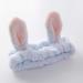 Suq Makeup Frontal Ligaments - Elastic Coral Fleece Hair Band for Women & Girls | Plush Rabbit Ear Hair Accessories for Washing Face Shower & Spa - White & Blue - Buy Online on GoSupps.com