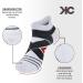 KC-TAHO Men's Sports Compression Socks 4-Pack - Large Size, 16-23 mmHg, Cotton Cushioned, Achilles Tendonitis Relief | A-Black+White+Gray+Navy - Buy Online on GoSupps.com