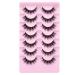 GVEFETIEE Manga Lashes - Natural Wispy Cluster Anime Mink Fluffy False Eyelashes Pack (7 Pairs) - Buy Online on GoSupps.com
