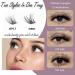 DIY Individual Cluster Lash Extension Kit with Bond and Seal Remover Tweezers | 204 Pcs 10-16mm Natural Light C/D Curl False Eyelashes | Beginner at Home - OP01+OP17 - Buy Online on GoSupps.com