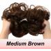 JJstar Messy Hair Bun Scrunchies for Women & Girls - Medium Brown Curly Wavy Synthetic Chignon Accessories - Buy Online on GoSupps.com