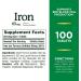 Nature s Bounty Iron 65mg 325 mg Ferrous Sulfate Cellular Energy Support Promotes Normal Red Blood Cell Production 1 Serving Per Day Gluten Free 100 Vegetarian Tablets (Pack of 3) - Buy Online on GoSupps.com