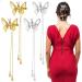 Sibba 4 Pcs Moving Wings Butterfly Hair Clips with Tassel | Bride Wedding Hairpin for Women and Girls - Buy Online on GoSupps.com