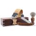Classic Wooden Barber Salon Set - 5-Piece Hair Cutting Kit with Black Roof Leather String & Grinding Paste - International Shipping Available - Buy Online on GoSupps.com
