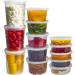 DuraHome Food Storage Containers with Lids 8oz, 16oz, 32oz Freezer Deli Cups Combo Pack, 44 Sets BPA-Free Leakproof Round Clear Takeout Container Meal Prep Microwavable, Airtight Lids (Mixed Sizes) 44 Sets - Mixed sizes