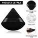 Sibba 2 Pcs Triangle Powder Puffs | Washable Reusable Soft Plush Makeup Sponge for Face & Body | Wet/Dry Makeup Tool - Black - Buy Online on GoSupps.com