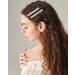 Sparkling Pearl Rhinestone Hair Clips Set for Women - Elegant French Style Barrettes for Hair Styling - Buy Online on GoSupps.com