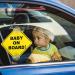 2 Pcs Baby on Board Car Sign Set | 12cm x 12cm Safety Warning Signs with Double Suction Cups | Reusable & Durable Stickers for Car Window | Easy to Apply & Remove - Buy Online on GoSupps.com