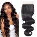 Arenshxc Lace Closure 4x4 Body Wave Real Human Hair Top Swiss Lace Free Part For Women Grade 9a Body Wave Natural Black 4x4 Lace Closure 20 inches