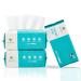 HiyaLife Dry Wipes 180 Wipes Large Size Softer and Thicker Wet and Dry Use Disposable Face Towel Biodegradable and Chemical-Free Dry Baby Wipe For Sensitive Skin Make-up Removal Soft Face Wipes