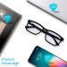 ANDWOOD AR002 Black Blue Light Blocking Glasses | Large Frame Anti Blue Ray Computer Filter for Men and Women | Lightweight Bluelight Blocker with Anti-blue Light Lens - Buy Online on GoSupps.com
