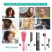 Flex Detangling Brush Set with Edge Brush & Rat Tail Combs for Natural Curly Hair - No Pain, Easy Clean - 5 Pc Pink + Black - Buy Online on GoSupps.com