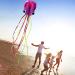 HENGDA KITE: Large Easy Flyer Octopus Kite for Kids - 31 Inches Wide - Perfect for Beach or Park - Orange & Purple - Buy Online on GoSupps.com