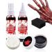 WJnflQN Fake blood kit drops and coagulated gel with cleansing soap washable zombie vampire costume accessories for film cosplay theme party photo prop stage