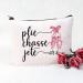 Ballerina Gift Cosmetic Bag for Ballet Teachers | Plie Chase Jet All Day Zipper Bag | Perfect Dance Lover Gift in White - Buy Online on GoSupps.com
