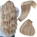 Hetto Blonde Weft Hair Extensions Human Hair Ash Blonde Sew in Weft Human Hair Extensions Real Hair Weft Hair Extensions Ash Blonde 16Inch 80g #18/613 Straight Silky 16 " 1.1HW#P18/613