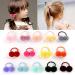 Buy Multi-Colored Elastic Hair Tie Balls | Soft Plush Hair Accessories for Babies Girls and Women - 14 Colors Available - Buy Online on GoSupps.com