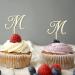 Initial M Cupcake Toppers Single Letter Monogram Name Laurel Wreath Rustic For Wedding Bridal Shower Party Decor Reusable Choosing Letter Design Color Engagement Gifts 6PCS Style-9 - Buy Online on GoSupps.com