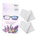 FOMIYES 4 Pcs Glasses Lens Wipes Lense Cleaner Eyeglasses Cleaning Cloths Eye Glass Cleaning Wipes Polishing Cloth Lens Cleaner Portable Lens Cloth White Cloth