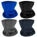 4 Pack Neck Gaiter Face Mask : Balaclava Mask & Bandana Headband for Men Women Blue&black&gray&dark Blue