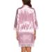 Women's Satin Silk V-Neck Kimono Robe in Leather Pink - XL - Buy Online on GoSupps.com
