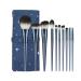 Makeup Brush 10 Blue Eye Shadow Brush Loose Powder Blush Brush Two-color Fiber Wool Soft and Skin-friendly Brush Sets