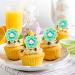 Ercadio 20 Pack Flower Ring Cupcake Toppers Picks Flower Theme for Bridal Engagement Baby Shower Birthday Party Cupcake Picks Anniversary Party Decorations Supplies Green - Buy Online on GoSupps.com