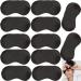 12 Pack Blindfold Eye Mask Cover Sleep Mask for Team Games Travel Sleep Party Supply with Adjustable Strap for Women Men Kids Black