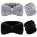 6 Pieces Spa Headband Wrist Washband Scrunchies Cuffs for Washing Face  Towel Wristbands Hair Headband Face Wash Wristband for Women Girls Makeup Prevent Liquids from Spilling Down Your Arms (Black)