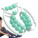Wheels Muscle Roller Massage device adjustable leg massage with 15 rolls and 360 degrees rotation non -slip muscle relaxation and calf roller for leg neck hand arm indoor sport yoga bodybuilding 20 round green