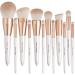 EVRCHGIEA Professional Makeup Brushes Set - White 12pcs | Concealers, Foundation, Blending, Eye Shadow, Blush | Makeup Brush Kit - Buy Online on GoSupps.com