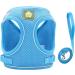 Femax Adjustable Soft Mesh Dog Harness with Leash for Small/Medium Dogs & Cats - No Pull Reflective Breathable Vest for Chihuahua & Puppies (XS: 26-29cm) - Blue - Buy Online on GoSupps.com