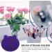2 1 Makeup Brush Cleaning Pad Portable Hair Brush 2 in 1 Silica Gel Carpet Purple - Buy Online on GoSupps.com